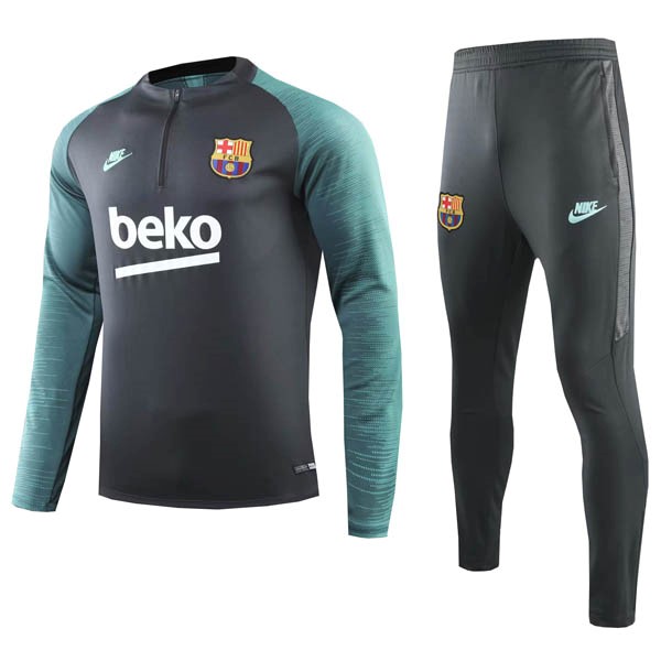 Chandal Barcelona 2019-20 Negro Verde Gris